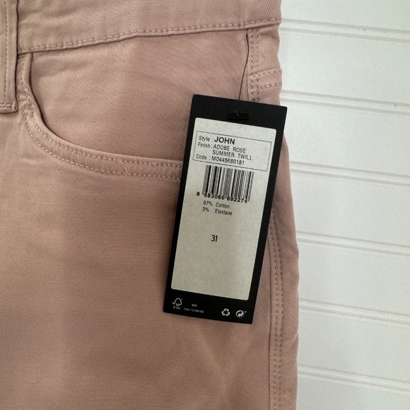 NEW Mavi John Straight Leg Shorts Blush W31 L11 - Picture 2 of 6